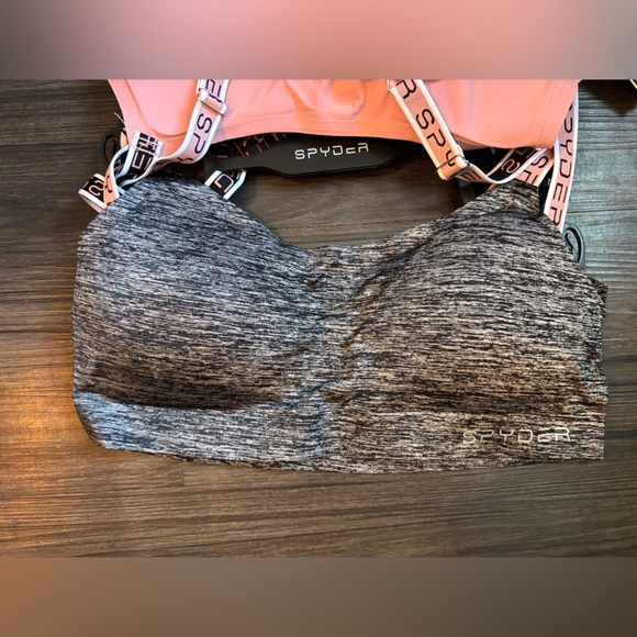 Spyder Pink and Black Sports Bra pack of 3 medium - Picture 3 of 6
